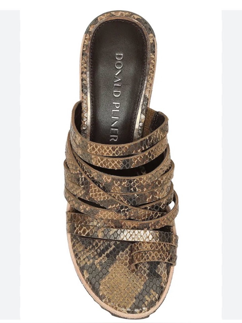 Donald J Pliner ITHICA snakeskin pattern platform sandals